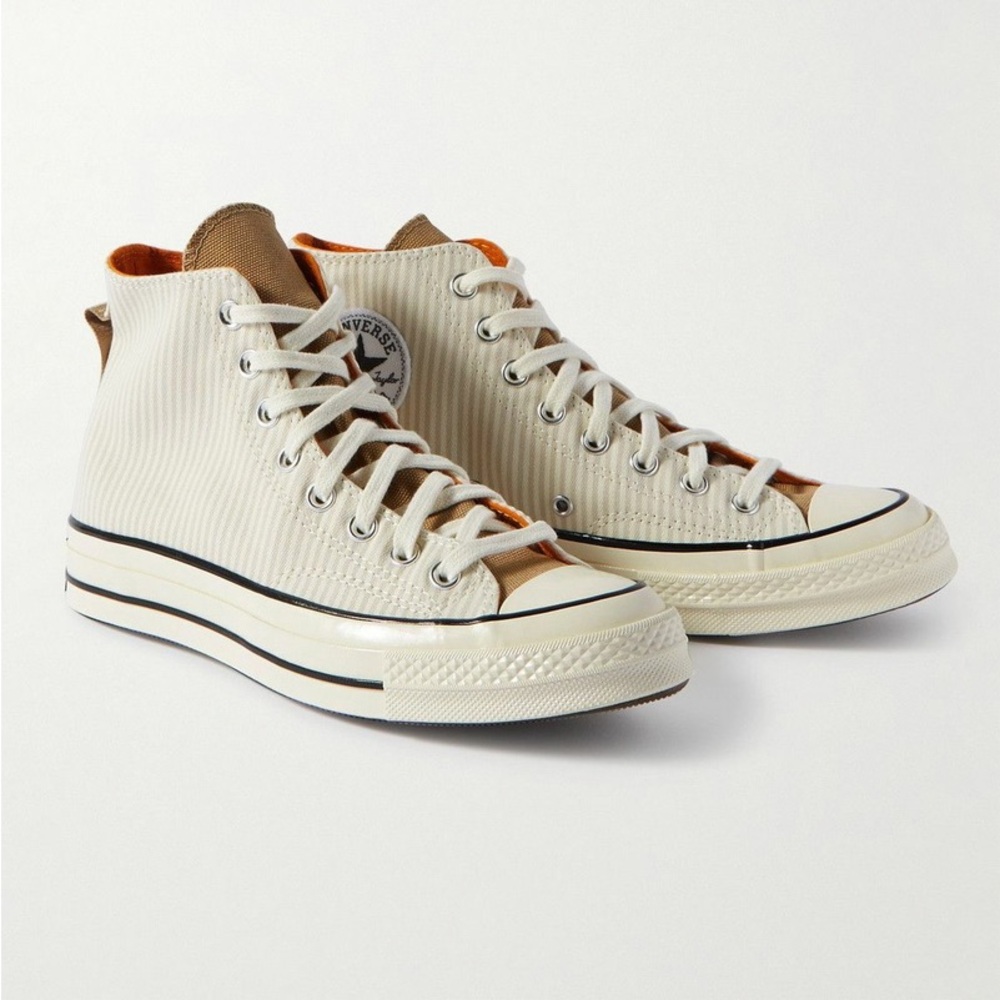 Converse Striped High-Tops White/Cream Women’s size 8
